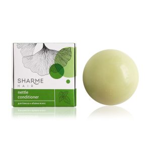 Натуральный твердый кондиционер Sharme Hair Nettle с экстрактом крапивы для блеска и объема волос, 45 г